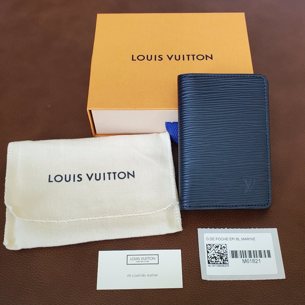 Louis Vuitton Pocket Organizer Epi Leather - Blue